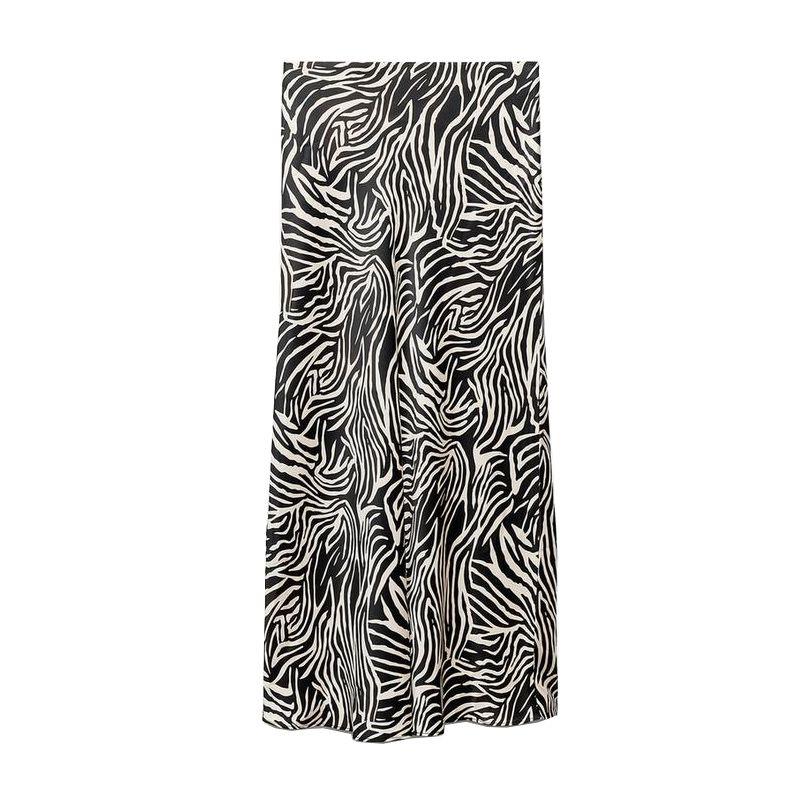 Spring New Arrival Fashion Style A- Line High Waist Mid-Length Skirt Silk Satin Texture Midi Skirt Skirt 8338537