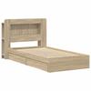 Bed Frame with Storage Space Sonoma Oak 75 X 190 Cm Particleboard