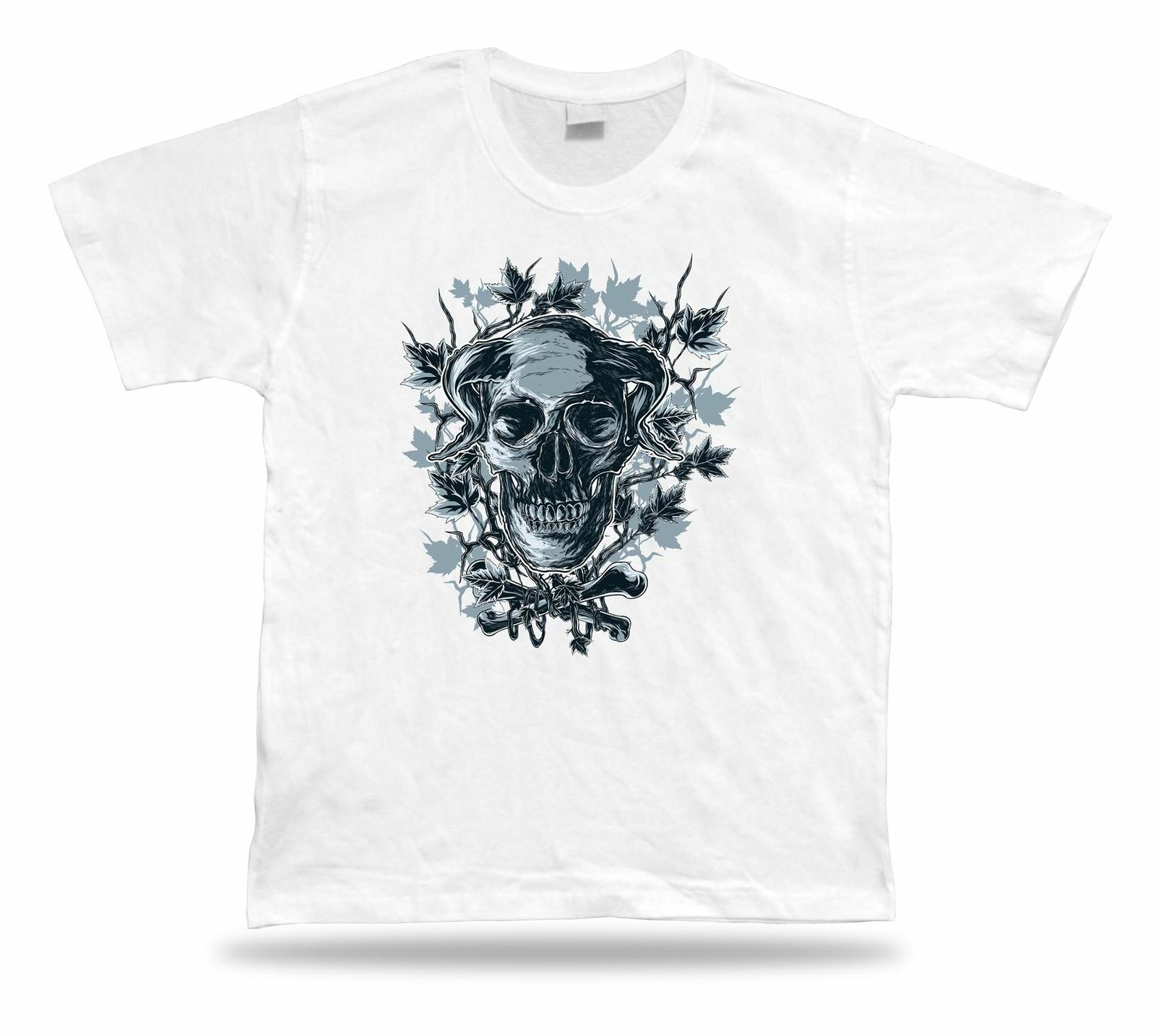 Tshirt Tee Shirt Birthday Gift Idea Horned Skull Demon Spooky Evil Gothic Retro S разноцветный