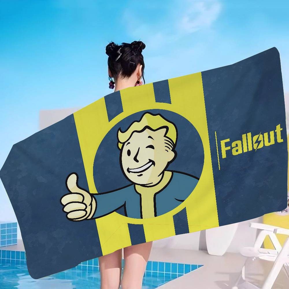Games V-Vault T-Tec Logo Big Microfiber Beach Towels Quick Dry Towel Sand Beach Towels Pool Towel for Travel Swim Pool Yoga