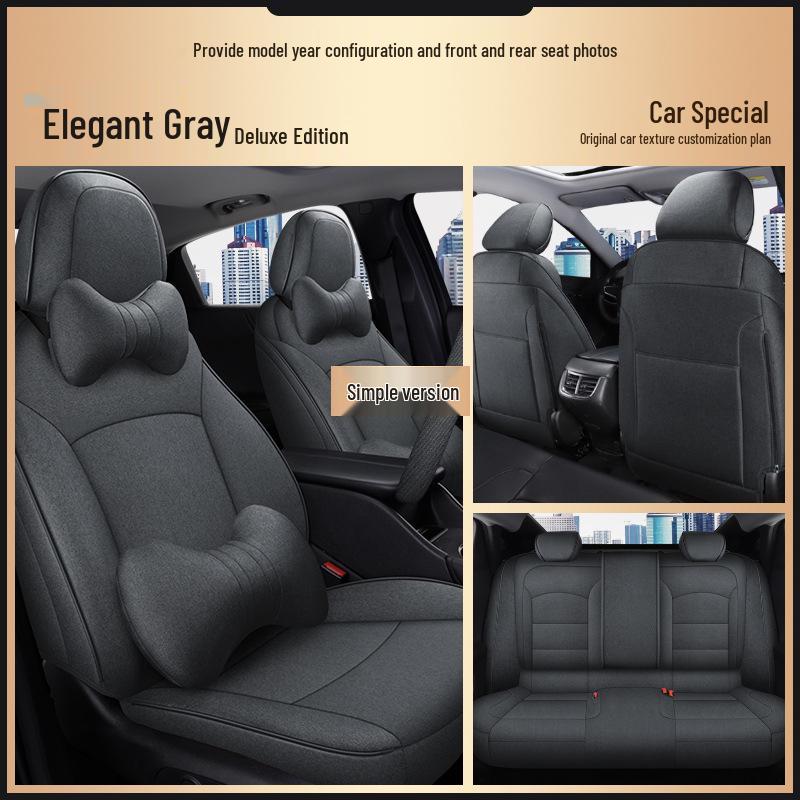 Toyota Corolla All-Season Linen Seat Covers, 5-Seat Full-Surround Design