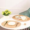 Handwoven oval table mats set of 4 with heatproof coaster grass placemats for kitchen home and party table protection