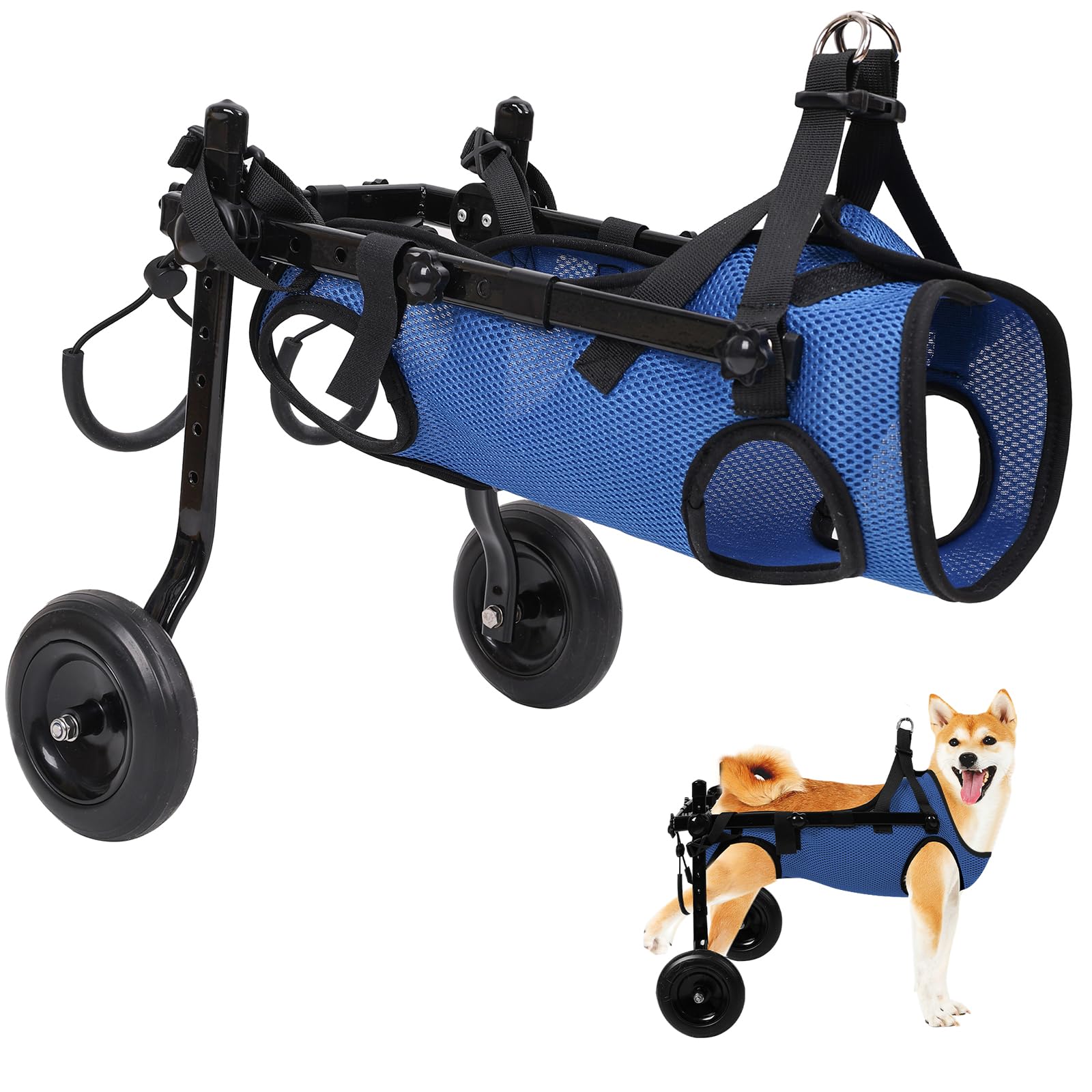 BECEMURU Dog Walking Dog Support Dog Adjustable Dog Dog Rehabilitation Dog Healthcare Wheelchair, Walker, Aid, Lightweight, Care, Wheels, Cart, Size, серый