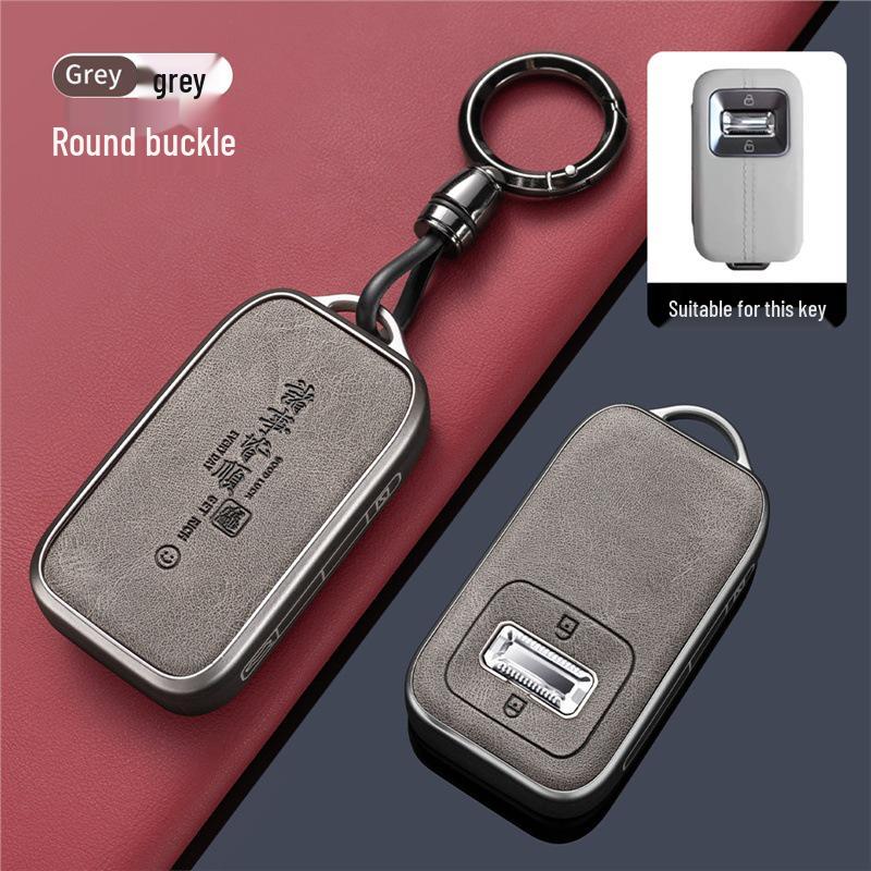 Compatible ZEEKR 9X Max/Ultra/Hyper Key Case - Obsidian Black Car Key Shell with Buckle