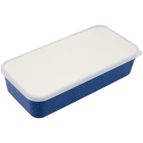 

Shatter-Resistant Storage Container, Canister, Square Storage, Approx. 12 x 25cm, Dishwasher and Microwave Safe, Diner Blue, Made in Japan, Product Nu