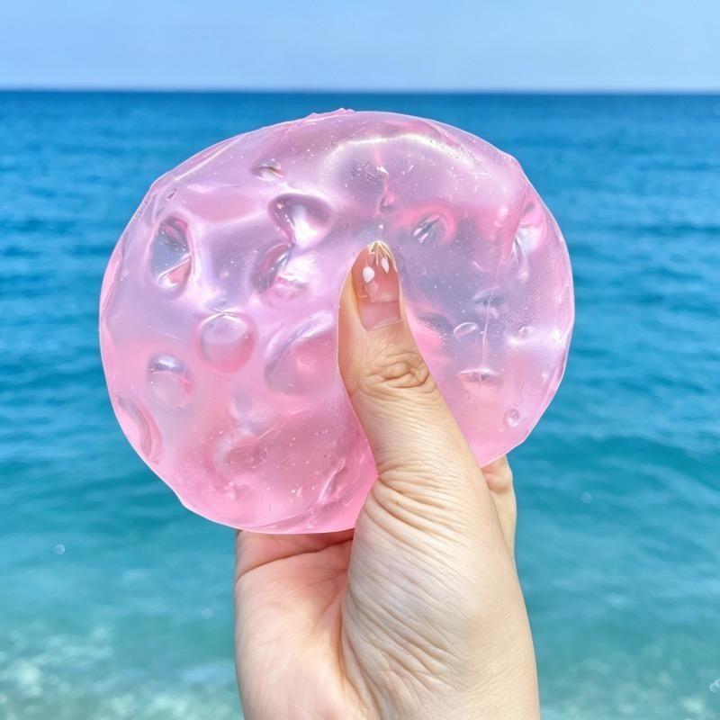 Jumbo Pink Cheese Cube Stress Ball Squishy Toy Cheese Stretchable Squeeze Ball Fidget Toy Asmr Sensory Anti-Stress Friends Gift