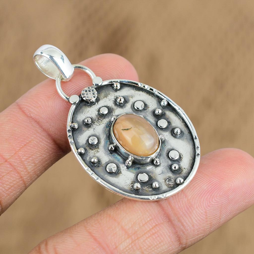 Mothers day Sale 925 Silver Moonstone Stone June Birth Wedding Pendant Jewelry