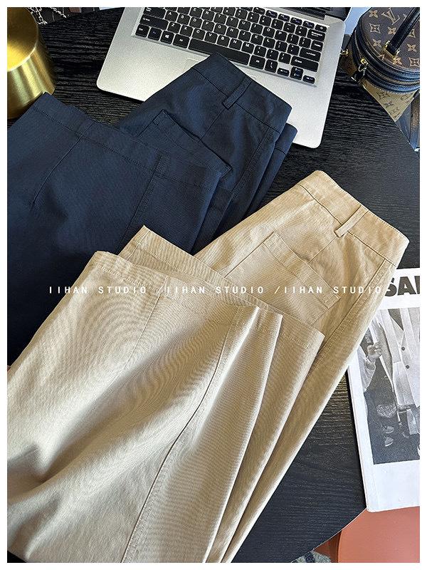 Lyocell Nine-point Straight-leg Grandma Pants—Women's 2026 Petite Wide-leg Casual