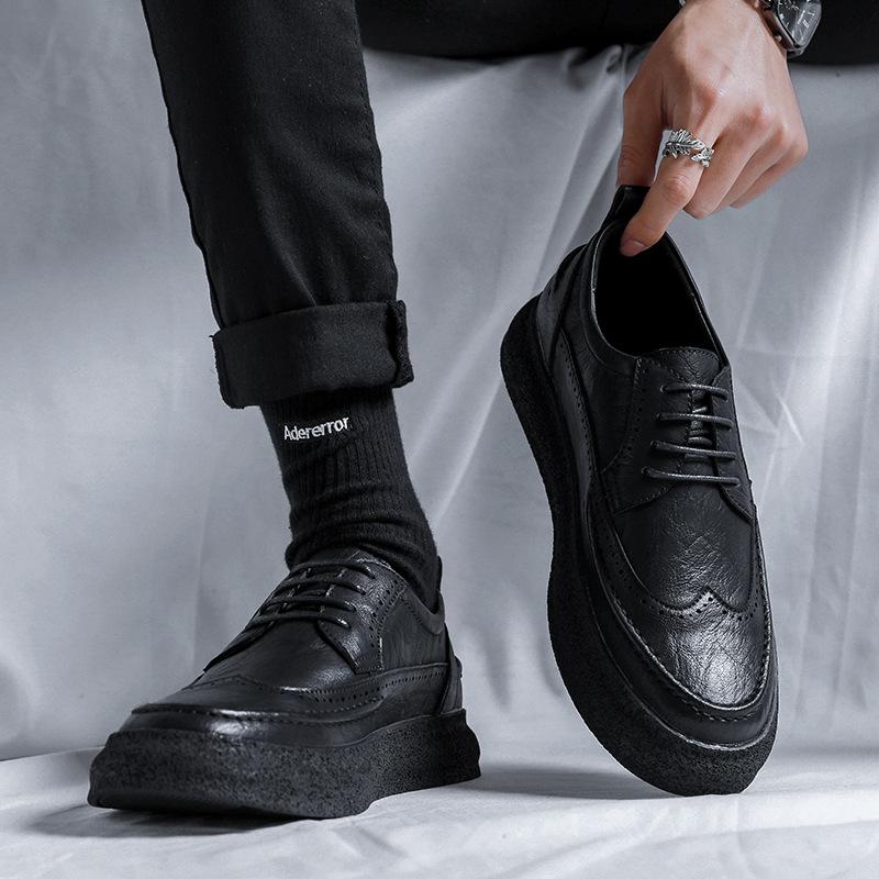 Frühling und Herbst Businesskleid Lederschuhe Herren Britische Freizeit Brock Geschnitzt Hohl Gutaussehend Hochzeitsschuhe 25830-R