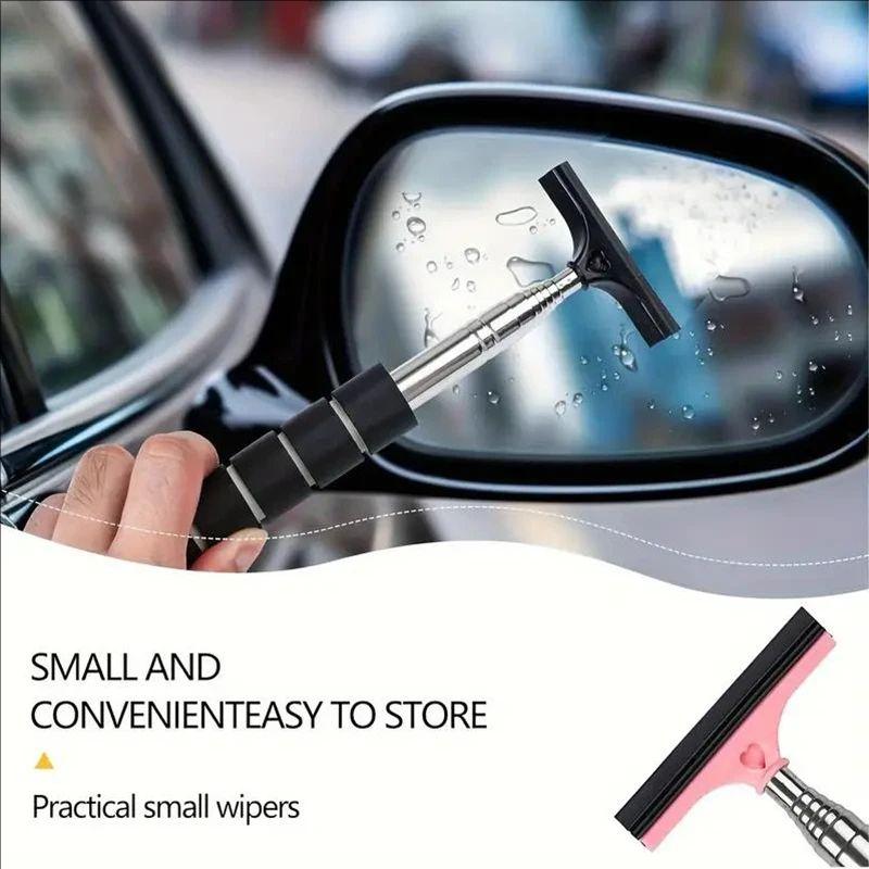 Car Accessories Car Rearview Mirror Wiper Stainless Steel Telescopic Wiper Glass Defogger Wiper Cleaning Car Wiper Blade