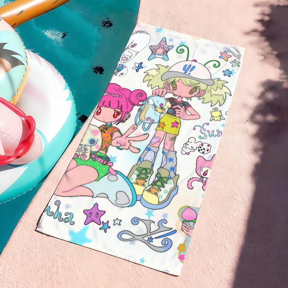Cute S-Sunonebird-S Cartoon Art Towel Soft Pool Gift For Travel Gym Shower Camping Quick Dry Sports Large Beach Towels