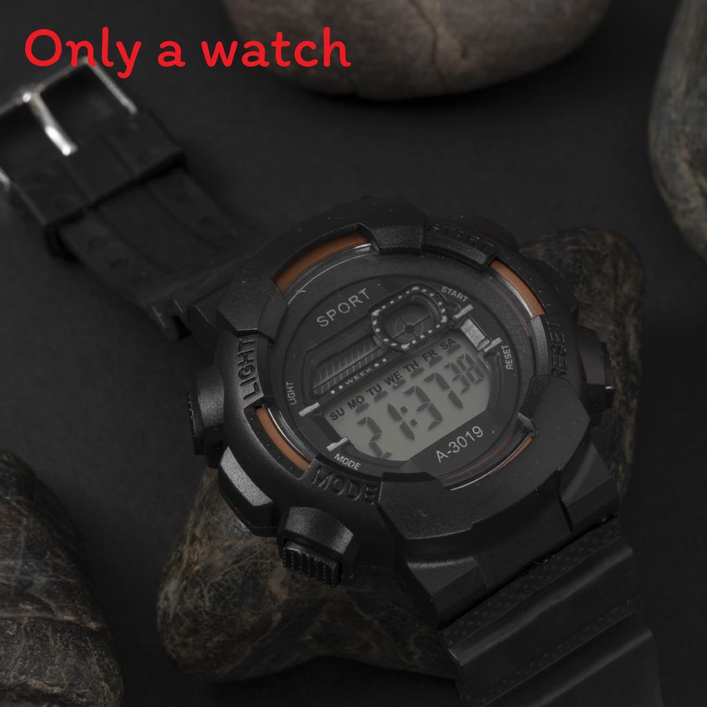 

Student Cartoon Digital Watch With Night Light For Kids And Teens чёрный