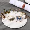 2 PCS Western Restaurant Hotel Table Decoration Napkin Buckle, Cute Butterfly Dragonfly Bee Napkin Ring, Creative Napkin Ring