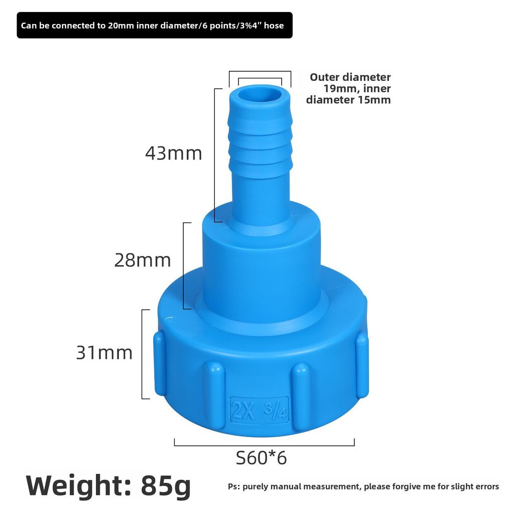 1000L IBC Tankadapter 60mm Grobgewinde Hahnanschluss Wassertankanschluss Für Hausgarten Wasserablaufverbindungen 1 Stück