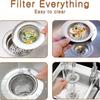 2pcs Stainless Steel Sink Strainers - Anti-Clogging Metal Slag Separators with Perforated Design for Kitchen & Bathroom Sinks,