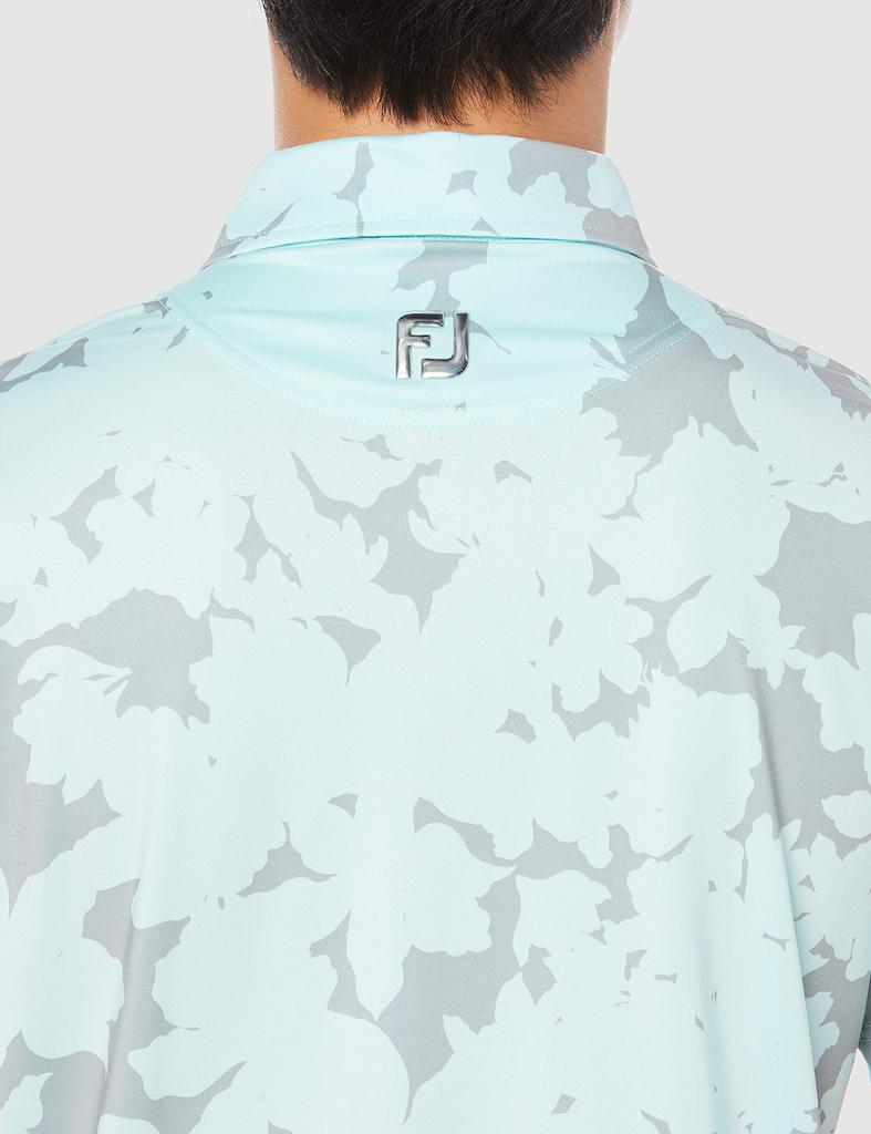 FootJoy Men's Botanical Camouflage Lyle Shirt, Ice Blue, Size S (FJ-S21-S06)