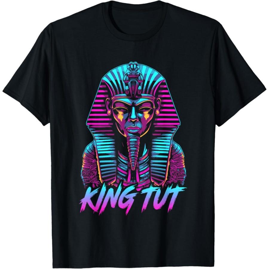 Egyptian Pharaoh Ancient Egypt King Tut Tutankhamun Retro T-Shirt S