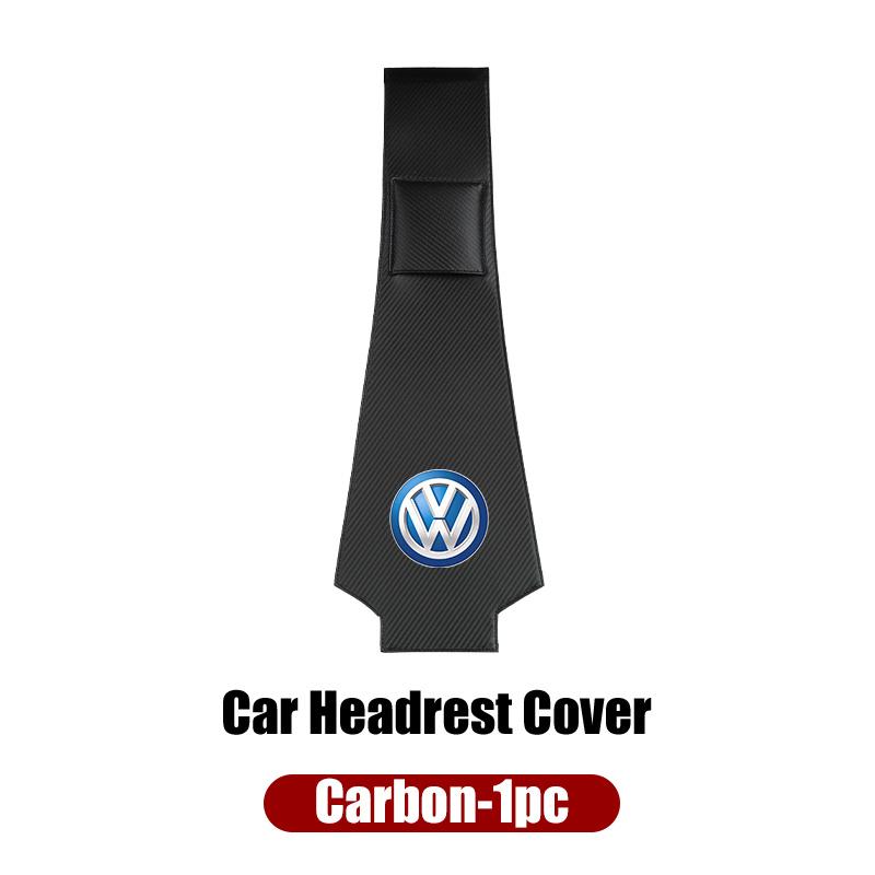 Leather Car Headrest Anti Dirty Protective Cover For VW Golf Jetta Passat Mk4 Mk5 Mk6 CC Golf 5 7 Tiguan Scirocco Sagitar Zk6
