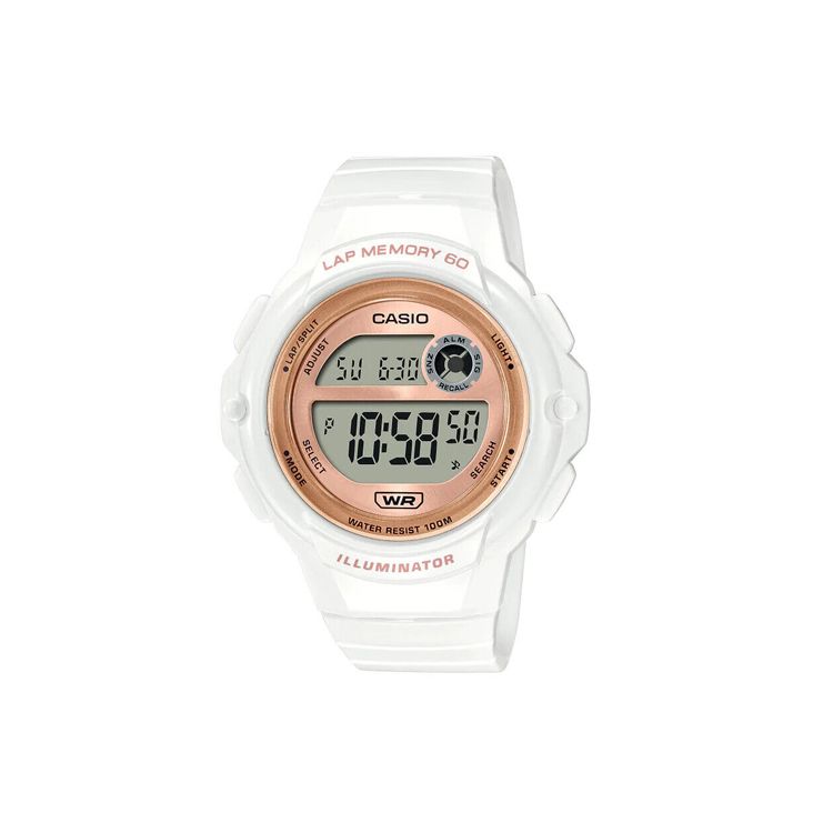 

Casio 100M Waterproof Quartz Movement Resin Strap Watch Unisex Watches Gold LWS-1200H-7A2VDF Rose Gold Watch Dial