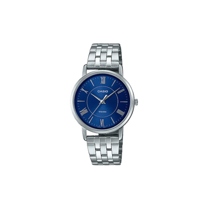 

Watch DRESS series, legendary analog watch series, classic, simple, comfortable and exquisite, Roman numerals, 50-meter waterproof watch LTP-B110D-2AV синій