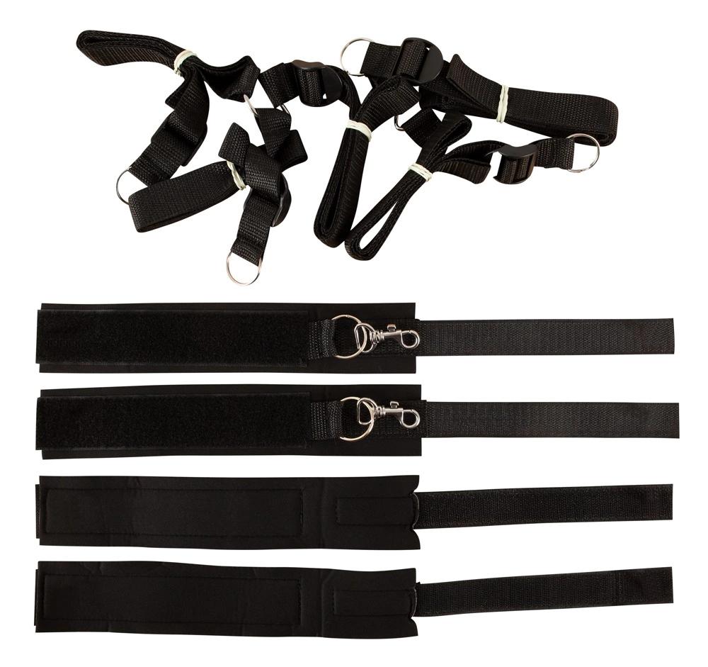 Fetish - Bdsm Bed Bondage Set Bed Cuffs Black