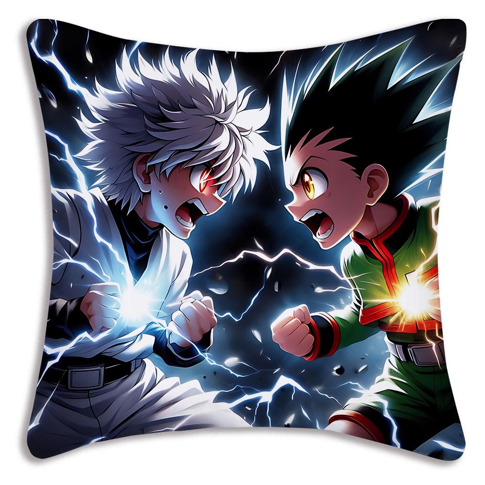 Anime For H-Hunters x Hunters Pillow Covers Cartoon Sofa Decorative Home Double-sided Printing Short Plush Cute Cushion Cover