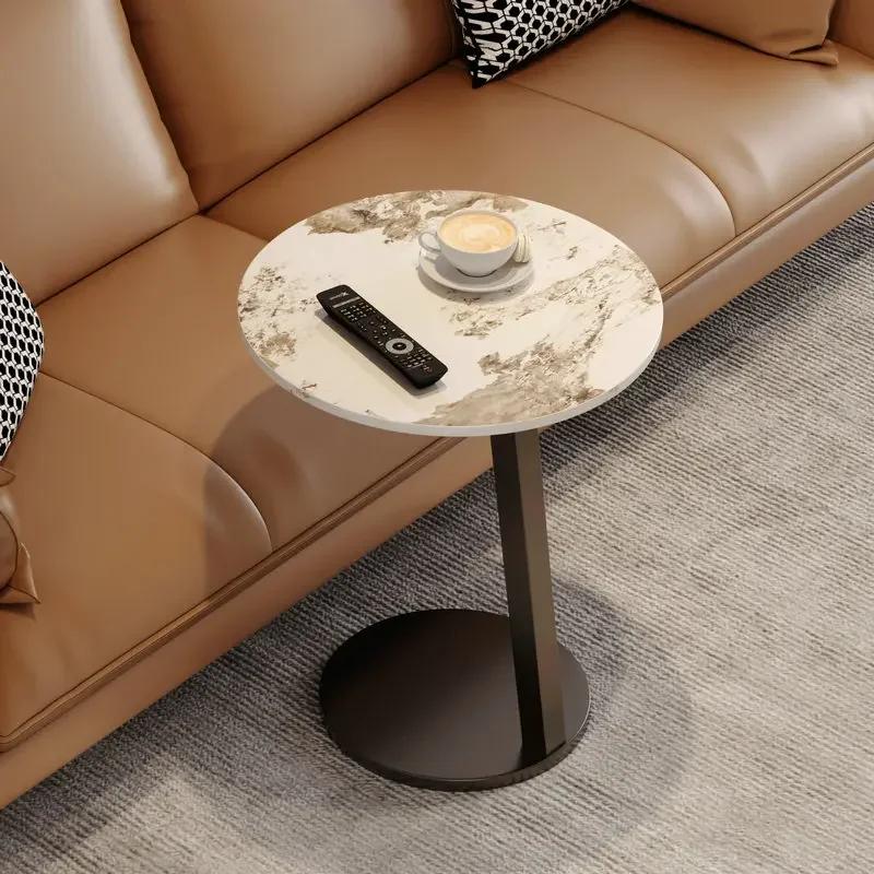 Marble Mini Coffee Tables Sofa Removable Designer Round Coffee Tables Sofa Side Interior Mesas Furniture