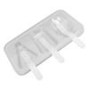 Ice Cream Molds Silver with Lid Ice Pop Molds Stainless Steel 3 Cavity with Stick Reusable Versatile Ice Pop Maker for