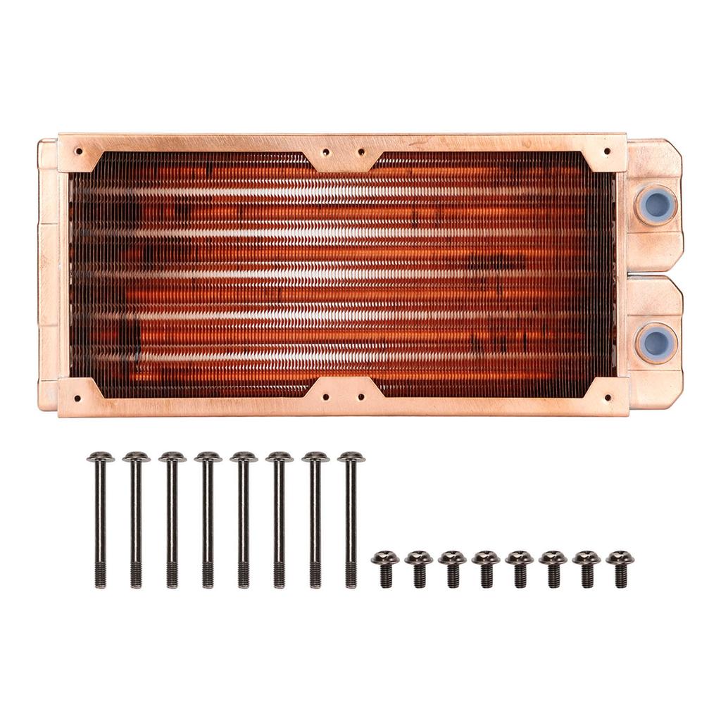 Water Cooling Radiator All Copper 7mm Round Tube G1 4 Thread Industrial Computer Water Cooling Radiator