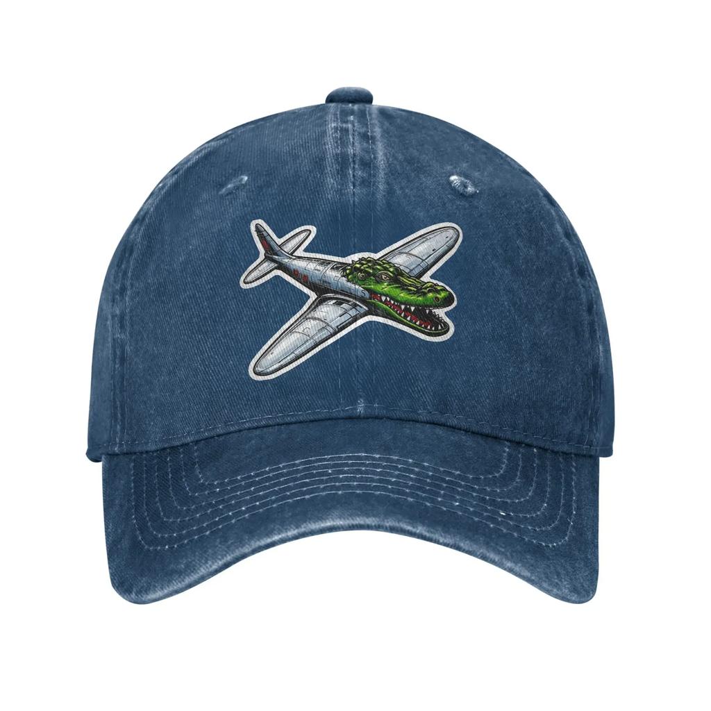 Bombardiro Crocodilo Italian Brainrot Meme Baseball Caps Distressed Washed Snapback Hat for Men Women Adjustable Hats Cap