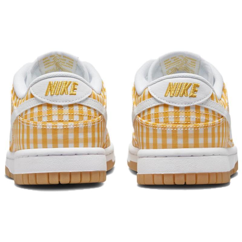Nike Dunk Low Comfortable Slip-resistant Wear-resistant Low-top Skate Shoes for Women In Yellow and White DZ2777-700