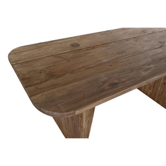 Table de salle à manger en bois recyclé pin - Blanc - 180 x 90 x 77 cm
