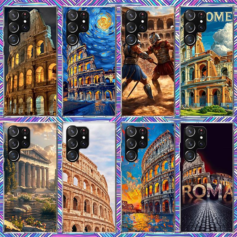 Roman Colosseum Phone Case For Samsung Galaxy S23 S24 S25 Edge S26 Ultra S22 + S21 Plus S20 FE Cover Silicone Print Shell Galaxy