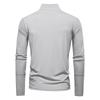 TrendHub Men's UPF100+ Sun Protection Long Sleeve Shirt Solid Color Zipper Outdoor Shirts Stand Collar Quick Dry T Shirts