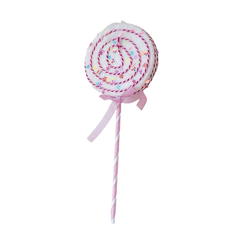 Multicolor Christmas Lollipop Decorations Pink Candy Cane Ice Cream Doughnut Christmas Tree Embellishment Foam Scene Making
