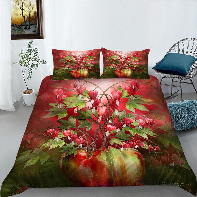 3D Flower Pattern Bedding Quilt/Duvet/Doona Cover Set Pillowcase
