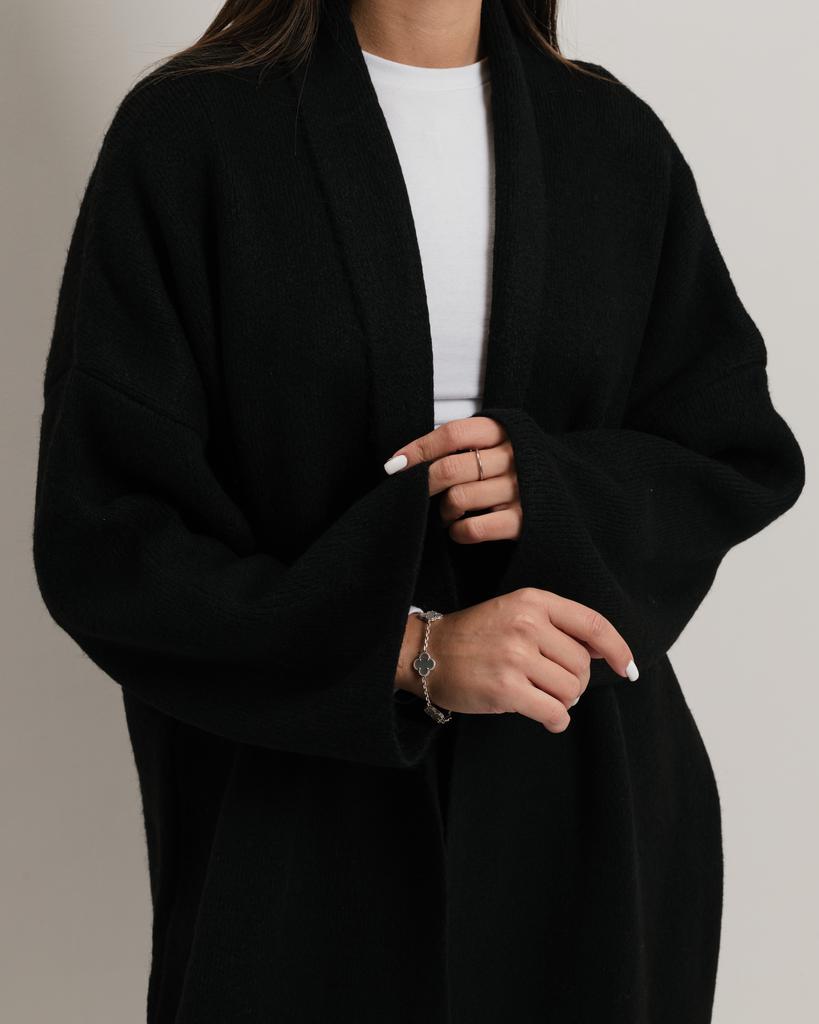 Кардиган длинный с поясом Avrile 91828 черный