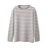 Round Neck Knitted Striped Sweater All-match Classic Retro Striped Pullover Sweater Women