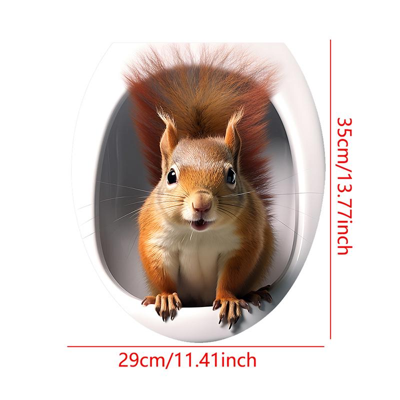 

T750 # креативный стикер на стену с изображением животных, декор для ванной комнаты, туалета, гостиной, шкафа, украшения дома, наклейки, украсить самоклеющуюся фреску C-29x35cm-PET