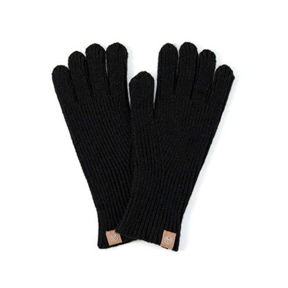 

Однотонные женские перчатки Дышащие теплые перчатки Вязаные перчатки в корейском стиле Зимний сезон чёрный