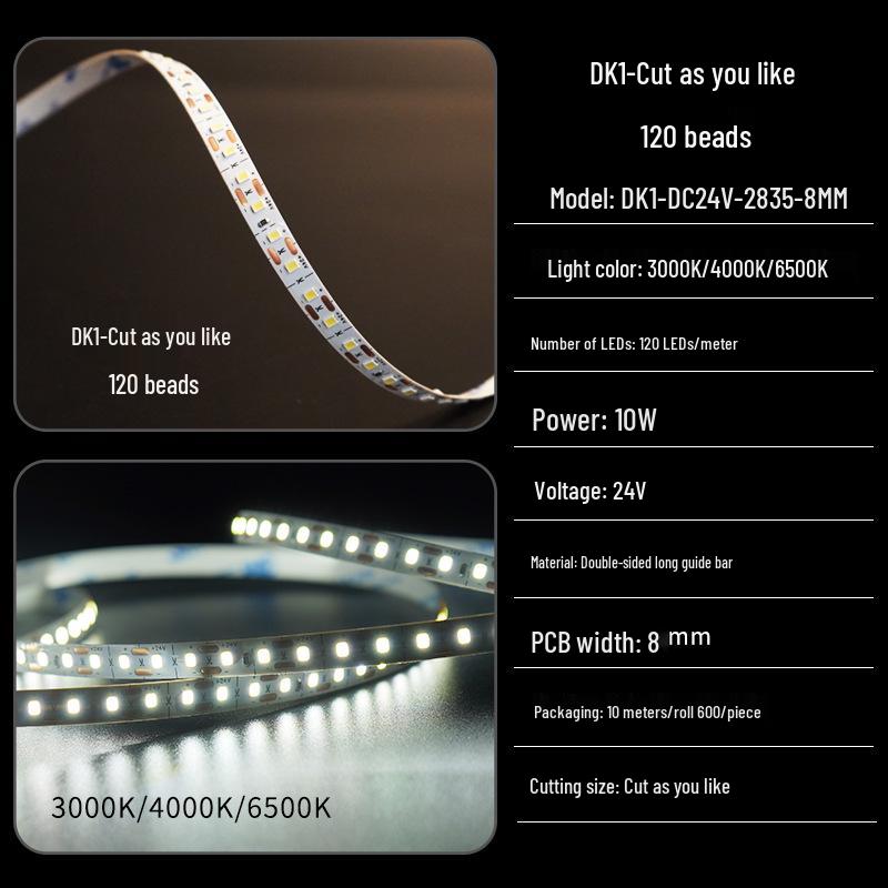 12V/24V Dimmable Self-Adhesive LED Strip Light for Linear Decoration