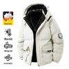 Men's 2025 Thick Cotton Hooded Workwear Jacket for Outdoor Winter Sports & Mountaineering