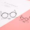 Runde Rahmen Gläserlose Retro Coole Puppenbrille Für Puppenzubehör