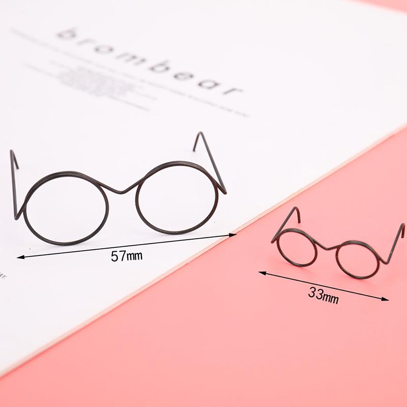 Runde Rahmen Gläserlose Retro Coole Puppenbrille Für Puppenzubehör