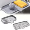 1-Pack Silicone Drain Soap Box Kitchen Bathroom Anti-slip Sink Tray Creative Washing Table Soap Tray Free Punch Drain Rack