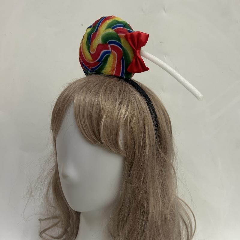 Elastic Carnivals Hairband Rainbow Lollipop Hairhoop For Adult Kids Costume Photography Props Birthday Party Headwear
