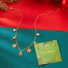Christmas Style Multi-element Pendant Necklace Gold Snowman Gingerbread Man Necklace Festive Atmosphere Wearing Accessories