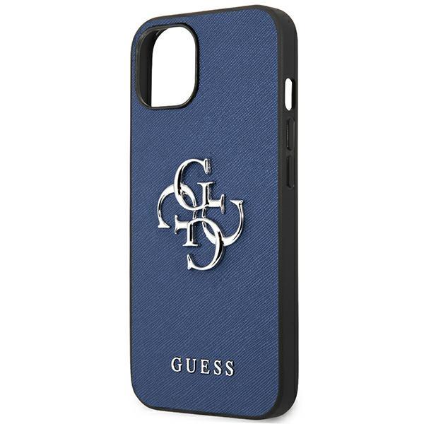 Guess Guhcp13Ssa4Gsbl Iphone 13 Mini5,4 Niebieski/Blue Hardcase Saffiano 4G Metal Logo