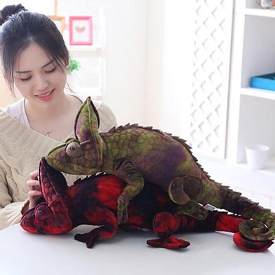 28 pollici simulato camaleonte animale modello bambola peluche giocattolo imbottito decorazione della stanza regalo