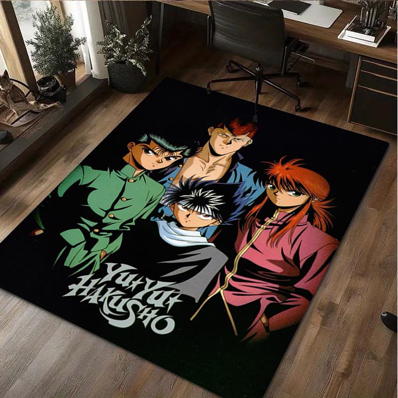 Yu Yu Hakusho Carpet Office Decorative Carpet For Living Room Bedroom Door Mat Floor Rug Computer Chair Area Rug
